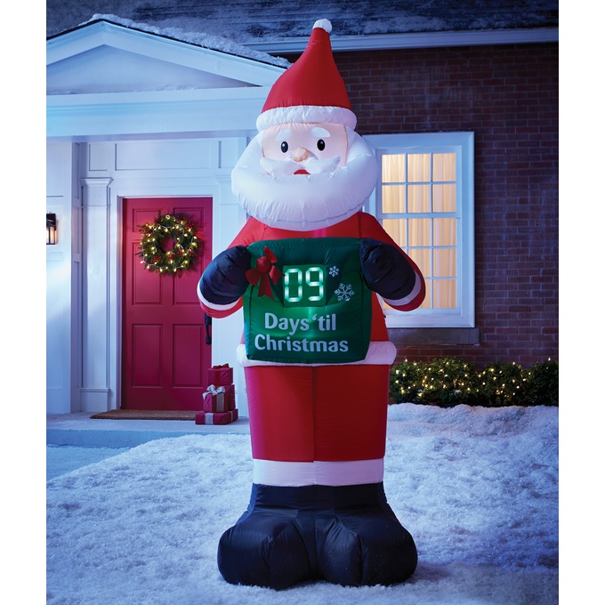 Christmas Countdown Santa Inflatable Montgomery Ward