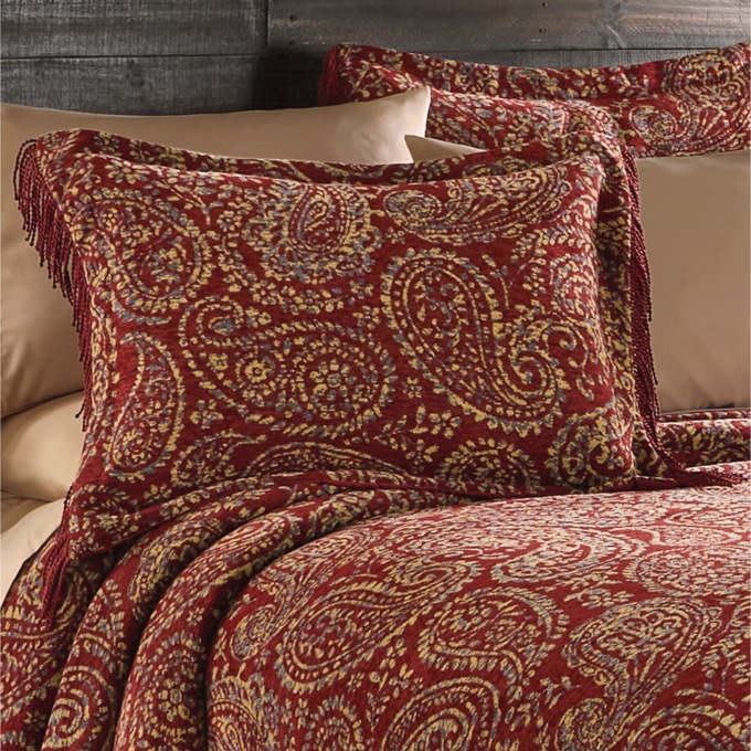 Jewel Paisley Woven Sham, , large