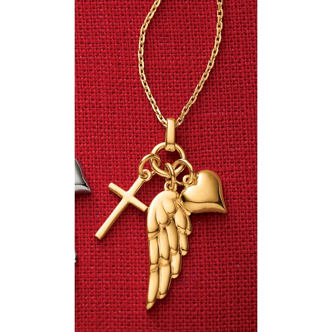 Wings/Cross Charm Pendant, , large