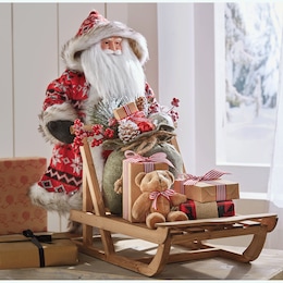 Nordic Santa on Sleigh Figurine, , large
