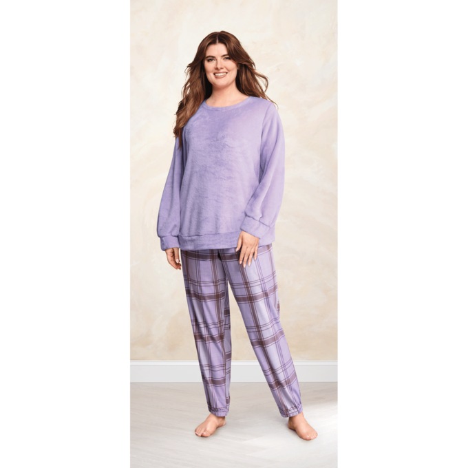 Cozy Plaid PJ Set, , large
