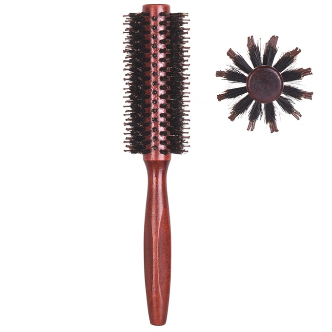 Boar Bristle Round Styling Brush, , large