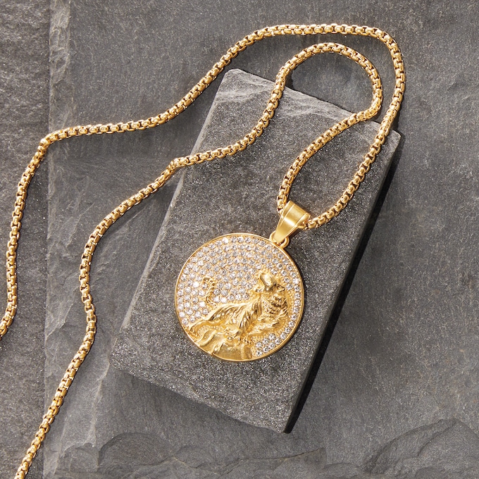 Majesty Crystal Lion Pendant, , large