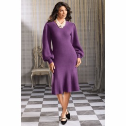 Casey Women&#39;s Sweater Dress with Ballooh Sleeves, , large