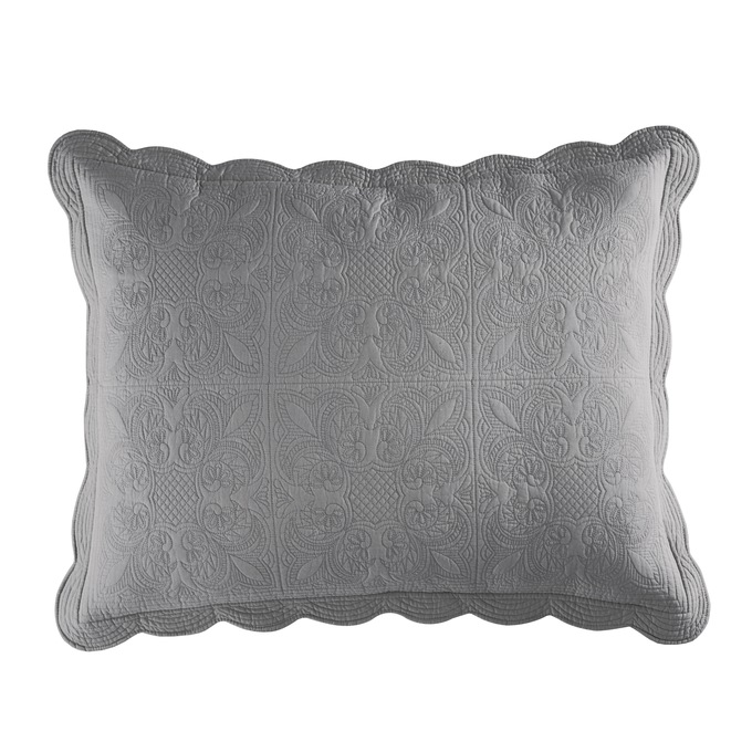Chateau Cotton Sham with Scalloped Edges, , large