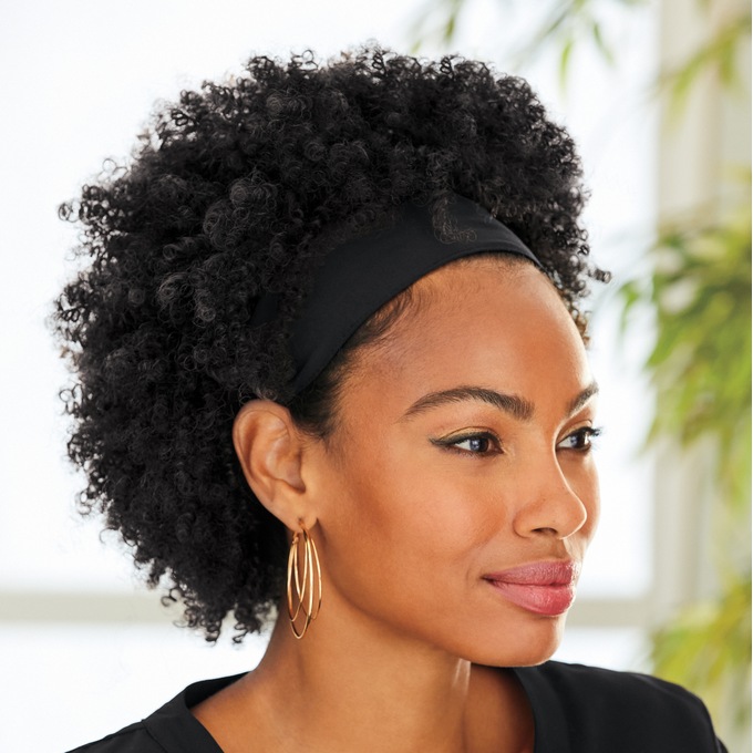 Vivica Fox Anjika Tie Headband Wig, Jet Black, large