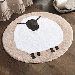 Sheep-Shaped Bath Mat, , large