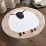 Sheep-Shaped Bath Mat, , large