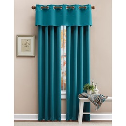 Color Connection Solid Thermal Grommet Valance, , large