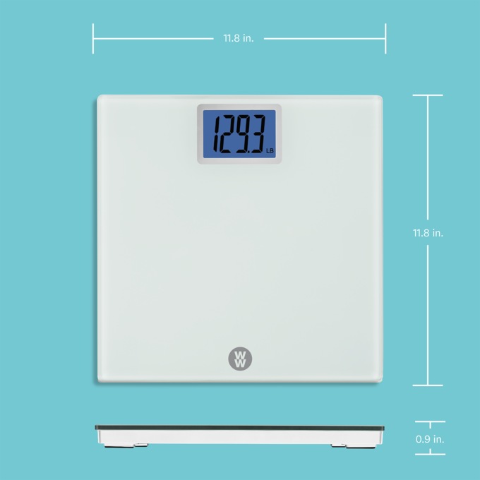 Weight Watchers Glass Digital Bathroom Scale