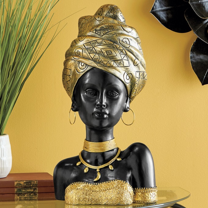 Ashanti African Lady Bust, , large