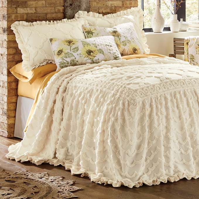 Angelica Ruffle Chenille Bedspread Montgomery Ward