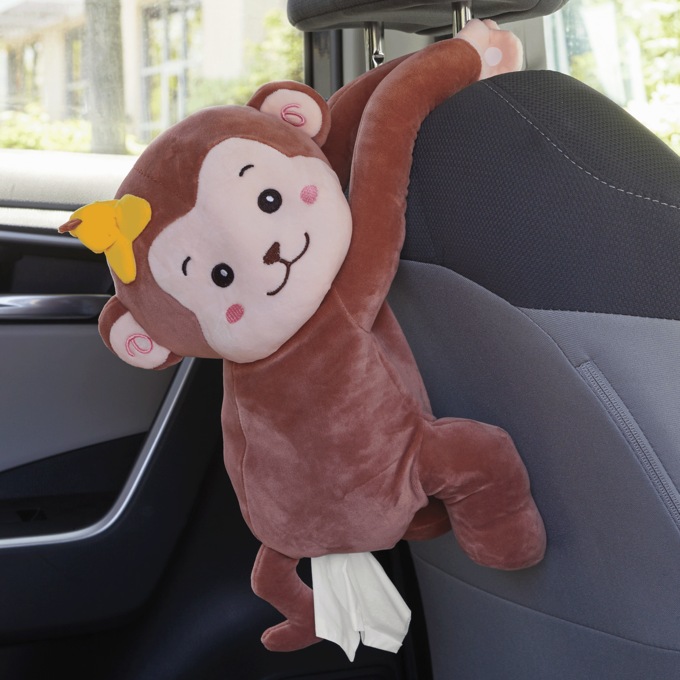 Plush Animal Car Tissue Holder, , large