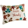 Give Thanks Appliquéd-Leaf Accent Pillow, , large