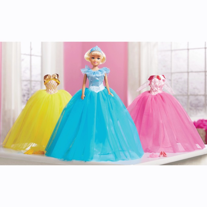 Fairytale Princess Doll with Set of 3 Ball Gowns, , large
