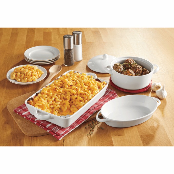 Gibson Home 4-Piece Gracious Dining Bakeware Set, , large