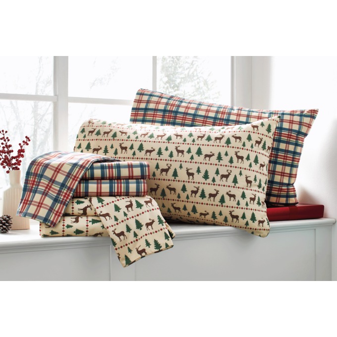 Lodge Microfiber Flannel 2-Pack Sheet Set, , large