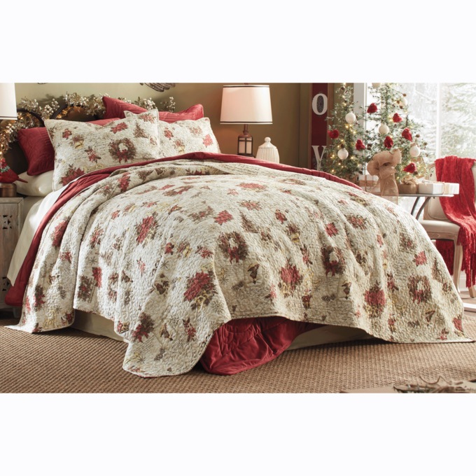 Reversible Holiday Nostalgia Oversized Quilt, , large