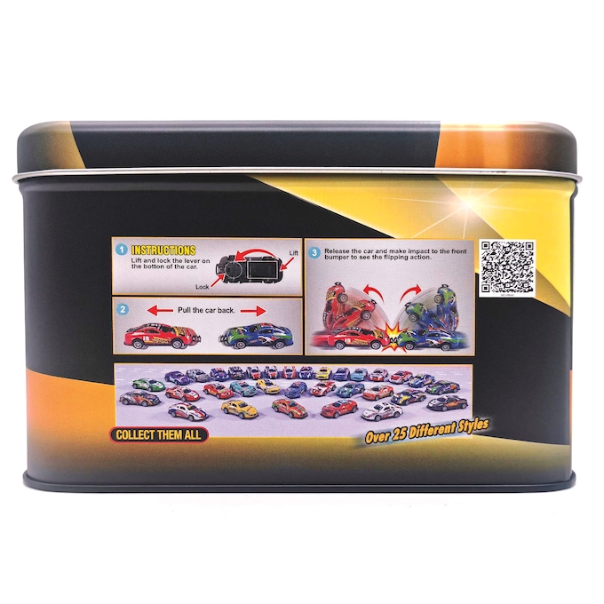Set of 18 Bump Flip Speeders Cars with Carry Case, , large