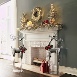 Lit Frosted Berry Floral Collection, , large