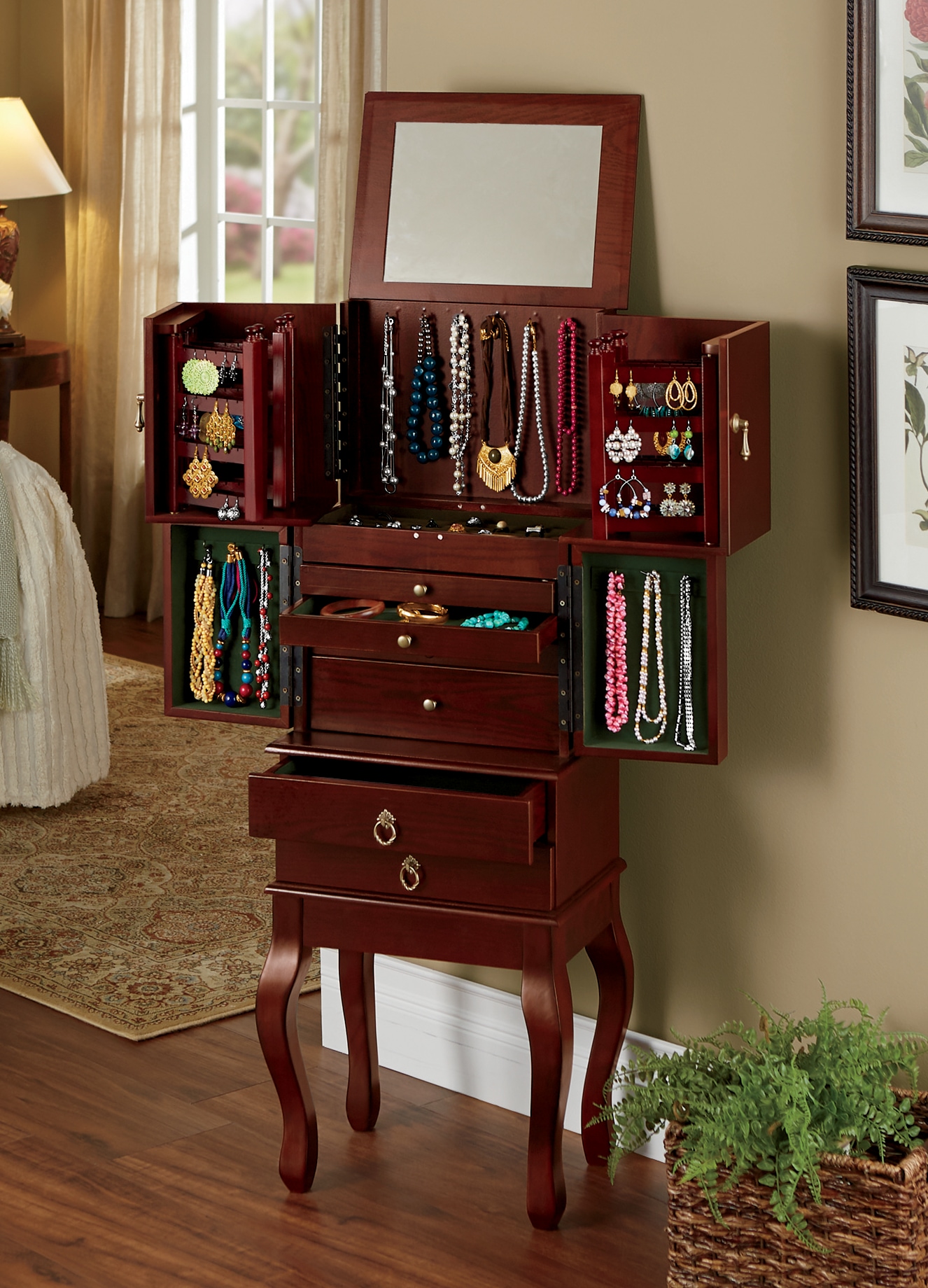 Women's jewelry armoire clearance