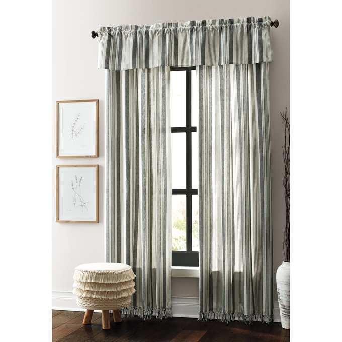 Yarn Dye Stripe Valance, , large