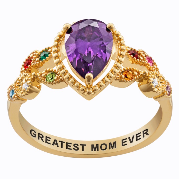 Personalized Family Birthstone Ring, , large