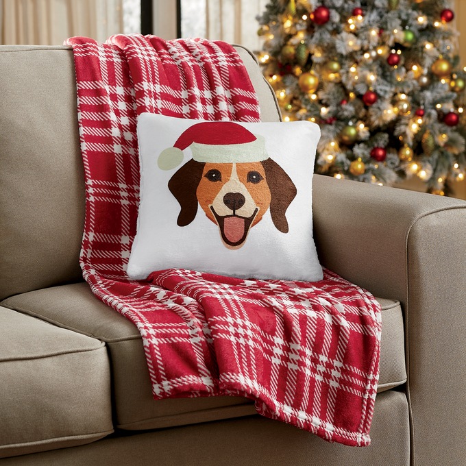 Novelty Plush Throw and Pillow Set, , large