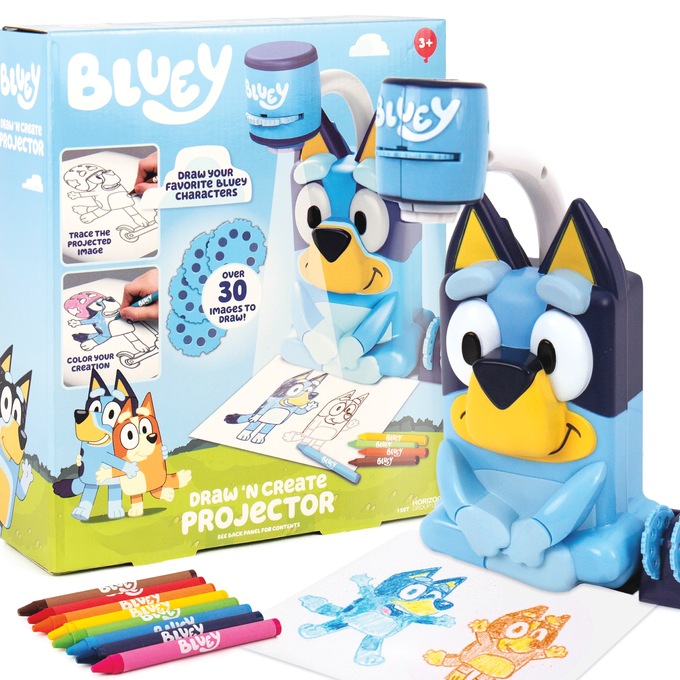 Bluey Draw 'N Create Projector, Blue, large