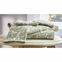 Distressed Paisley Microfiber Sheet Set, , large