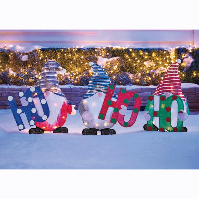 Set of 3 Ho Ho Ho Gnomes, , large
