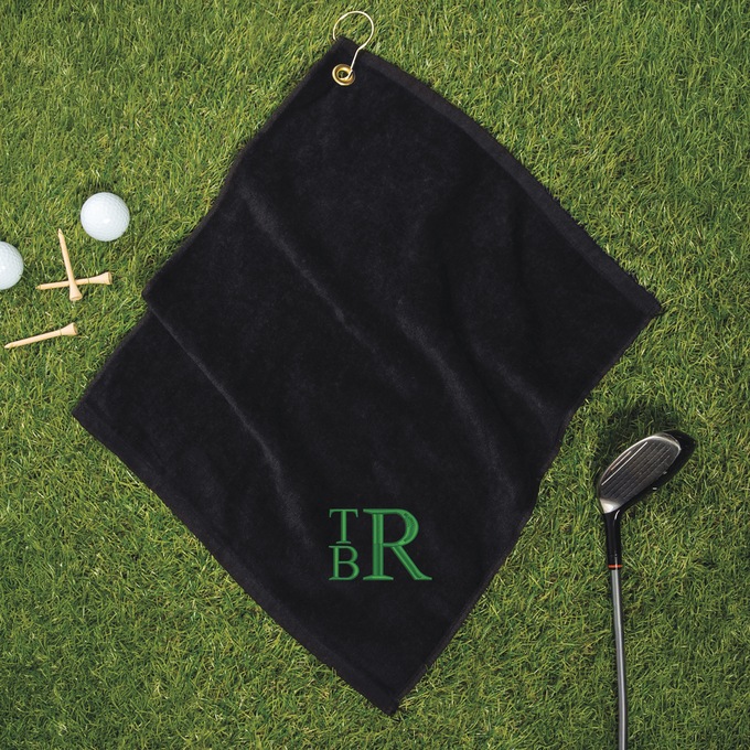 Personalized Stacked Monogram Golf Towel, , large