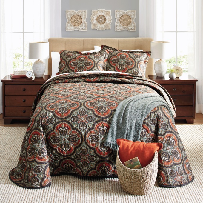 Evelyn Bedspread Set, Panel Pair and Valance, , large