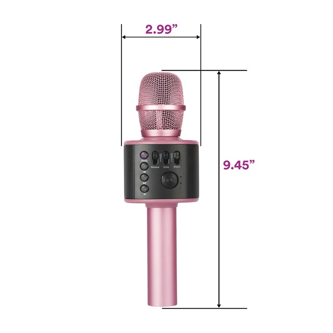 Wireless Karaoke Microphone, Rose Gold, large