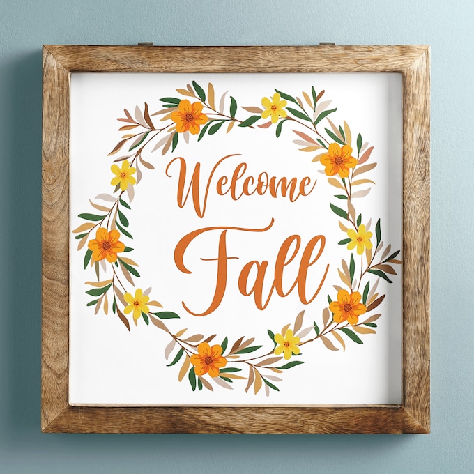 Welcome Fall Framed Art, , large