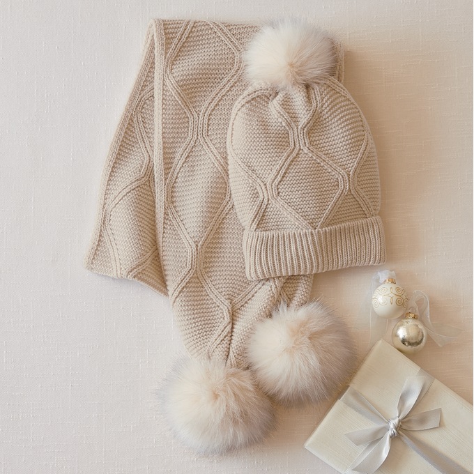 Pom Hat/Scarf Set, , large