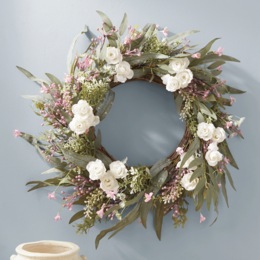 Eucalyptus &amp; Rose Wreath, , large