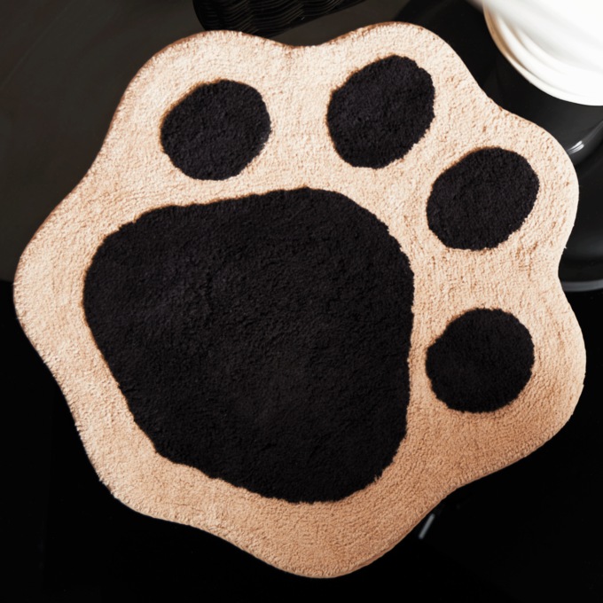 Paw-Shaped Bath Mat, Multi, large