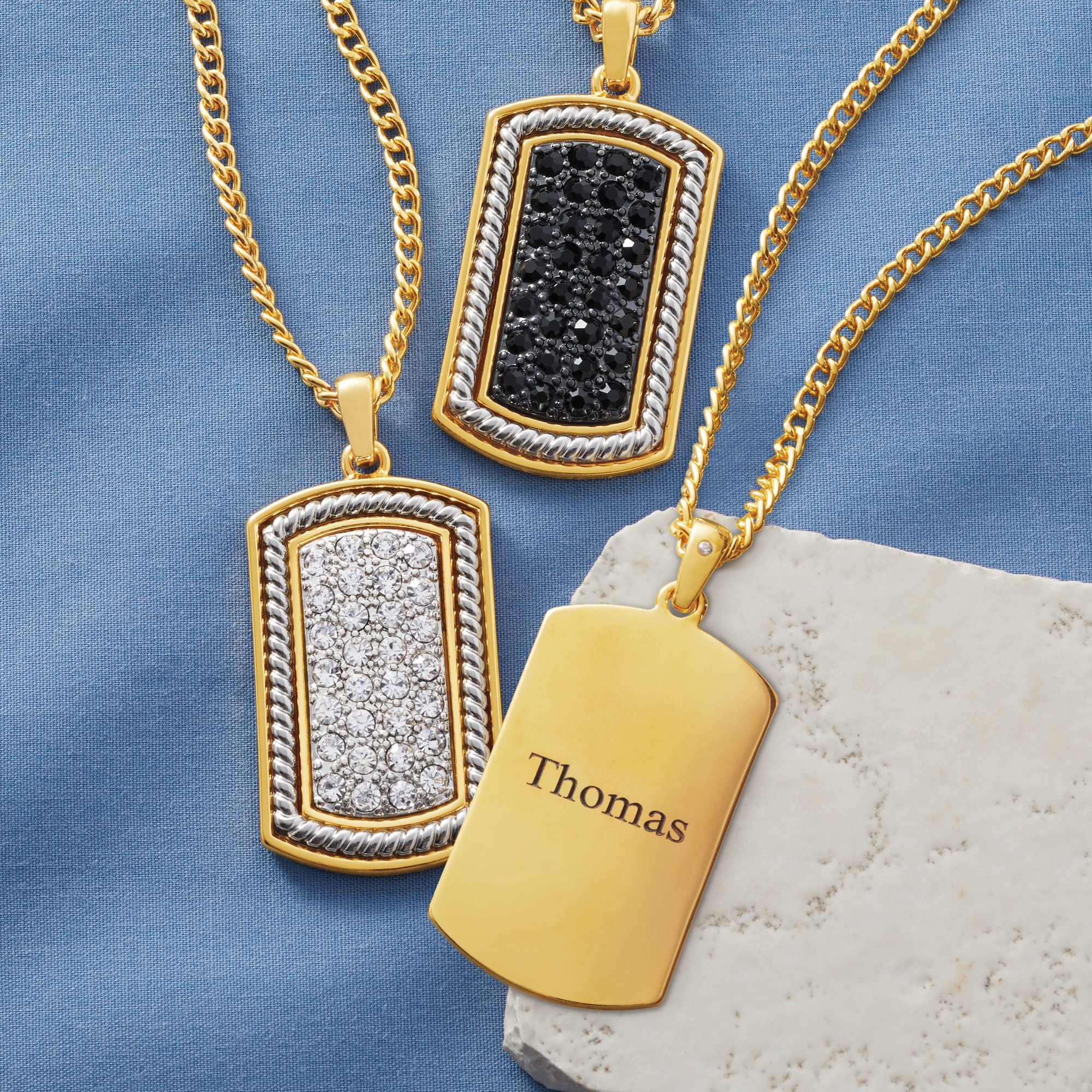 Name Dog Tag Pendant, , large