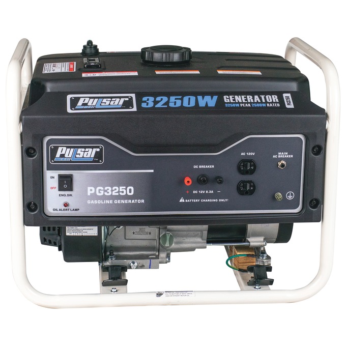 Pulsar 3250W/2500W Gas Generator, Black, large