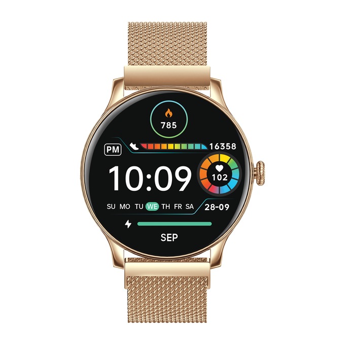 IG Round Smartwatch, Gold, large