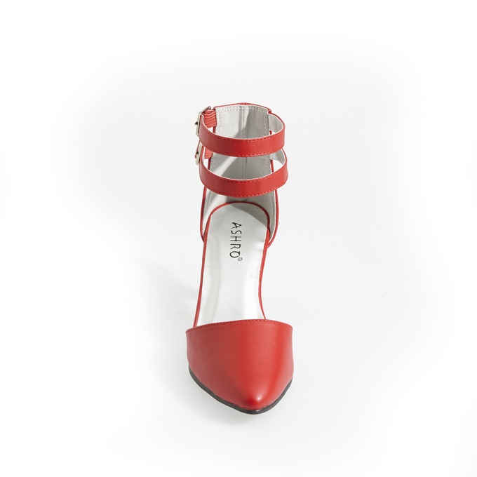 Camlo Women's Pump with Double Ankle Strap in Lots of Colors, Lipstick Red, large
