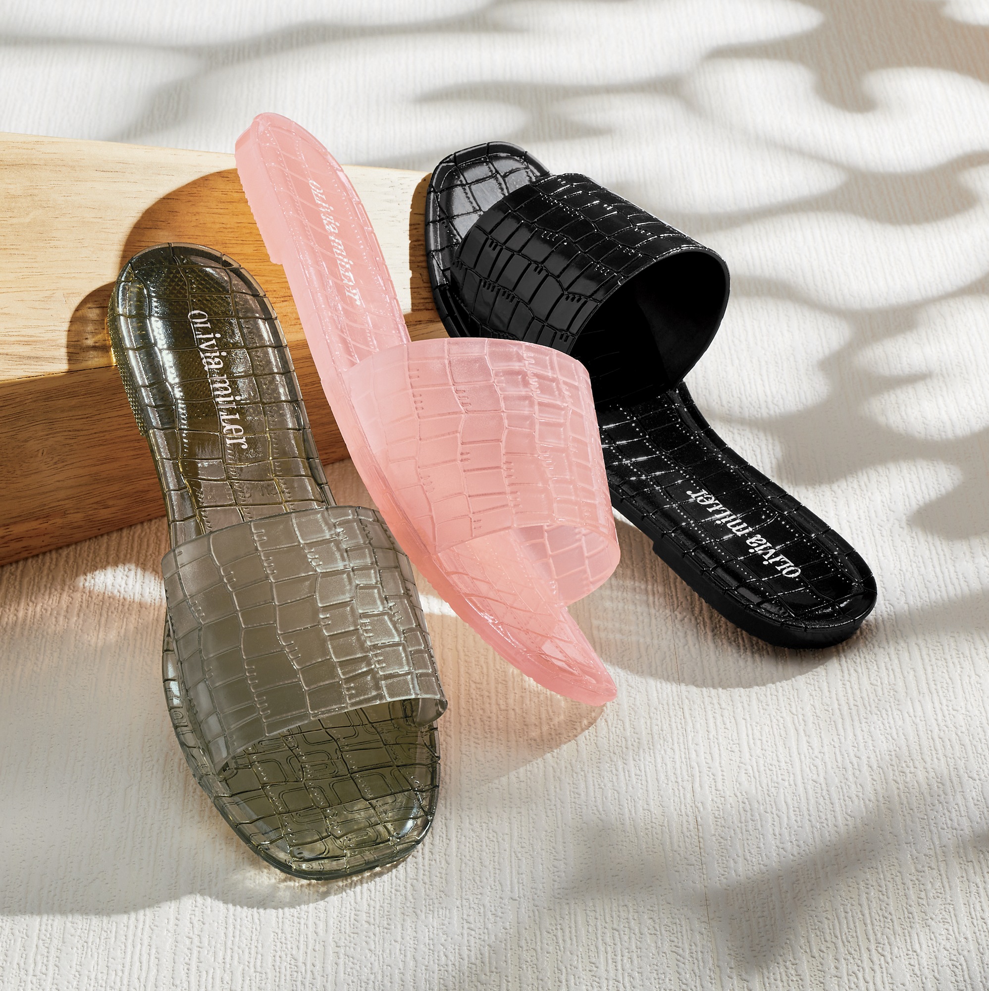 olivia miller jelly slides
