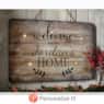 Lit Personalized Welcome Home Wall Plaque, , large
