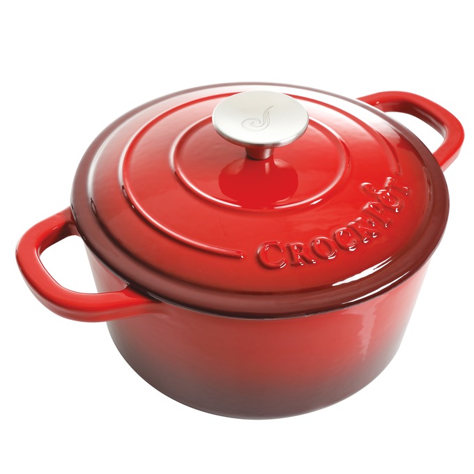 Crock Pot Artisan 3-qt. Enameled Cast Iron Dutch Oven with Lid, , large