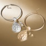 Divot Teardrop Necklace and Earring Set, , large
