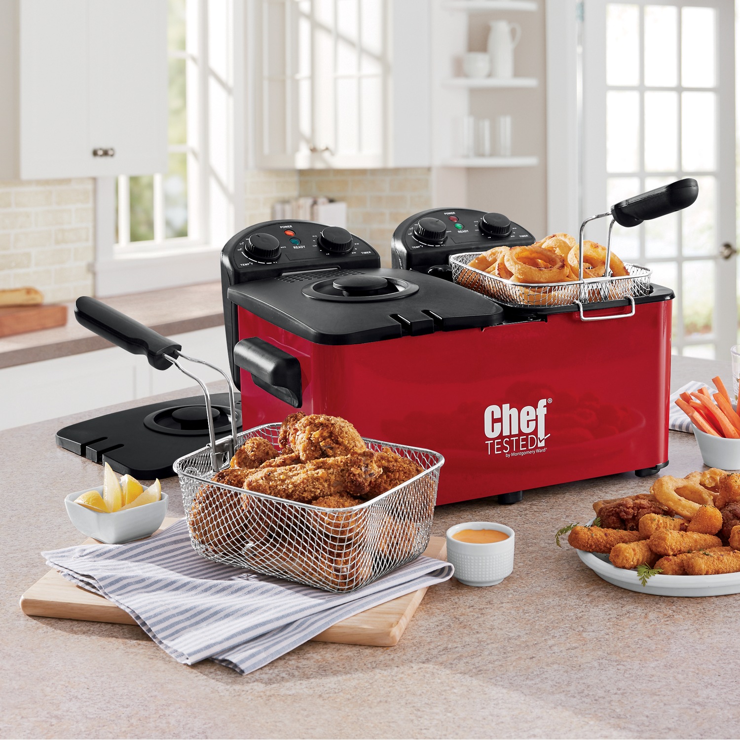 Chef Tested Double Tank Deep Fryer by Wards Montgomery Ward