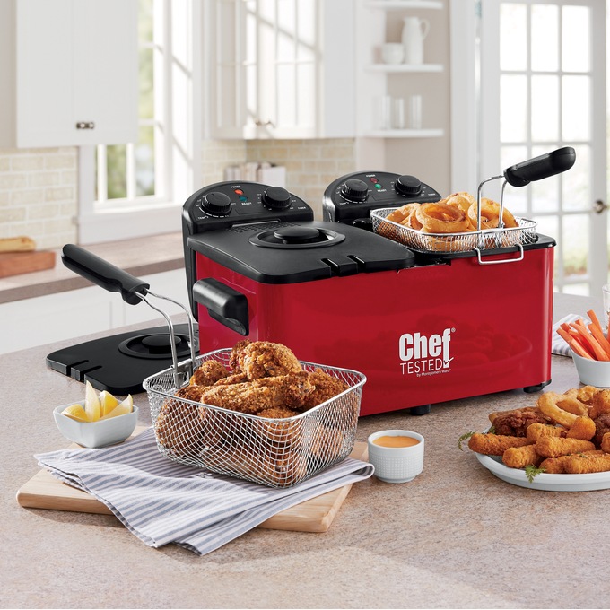 Chef Tested Double Tank Deep Fryer by Wards, , large