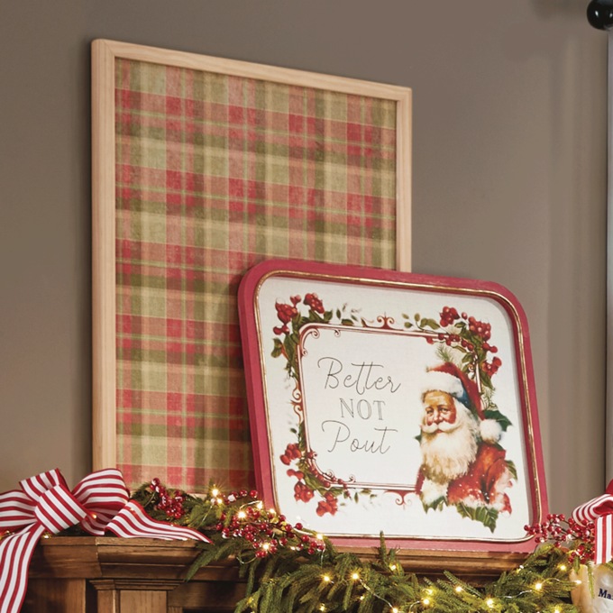 Better Not Pout Santa Wall Art, , large