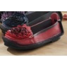 L'Artiste Dezi Leather Moccasin with Flower Detail and Memory Foam Footbed by Spring Step, , large